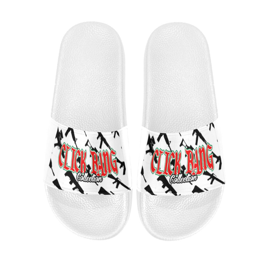 BOOJI ITALY CLICK BANG COLLECTION IN WHITE WOMEN'S WHITE SOLE SLIDES