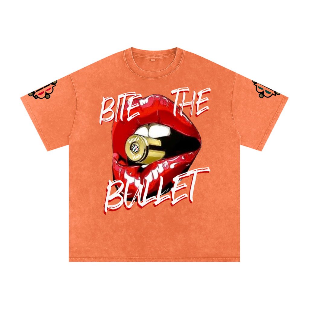 BOOJI ITALY "BITE THE BULLET" SNOW WASHED T-SHIRT
