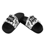 BOOJI ITALY SYMBOLS COLLECTION WHITE MEN'S BLACK SOLE SLIDES