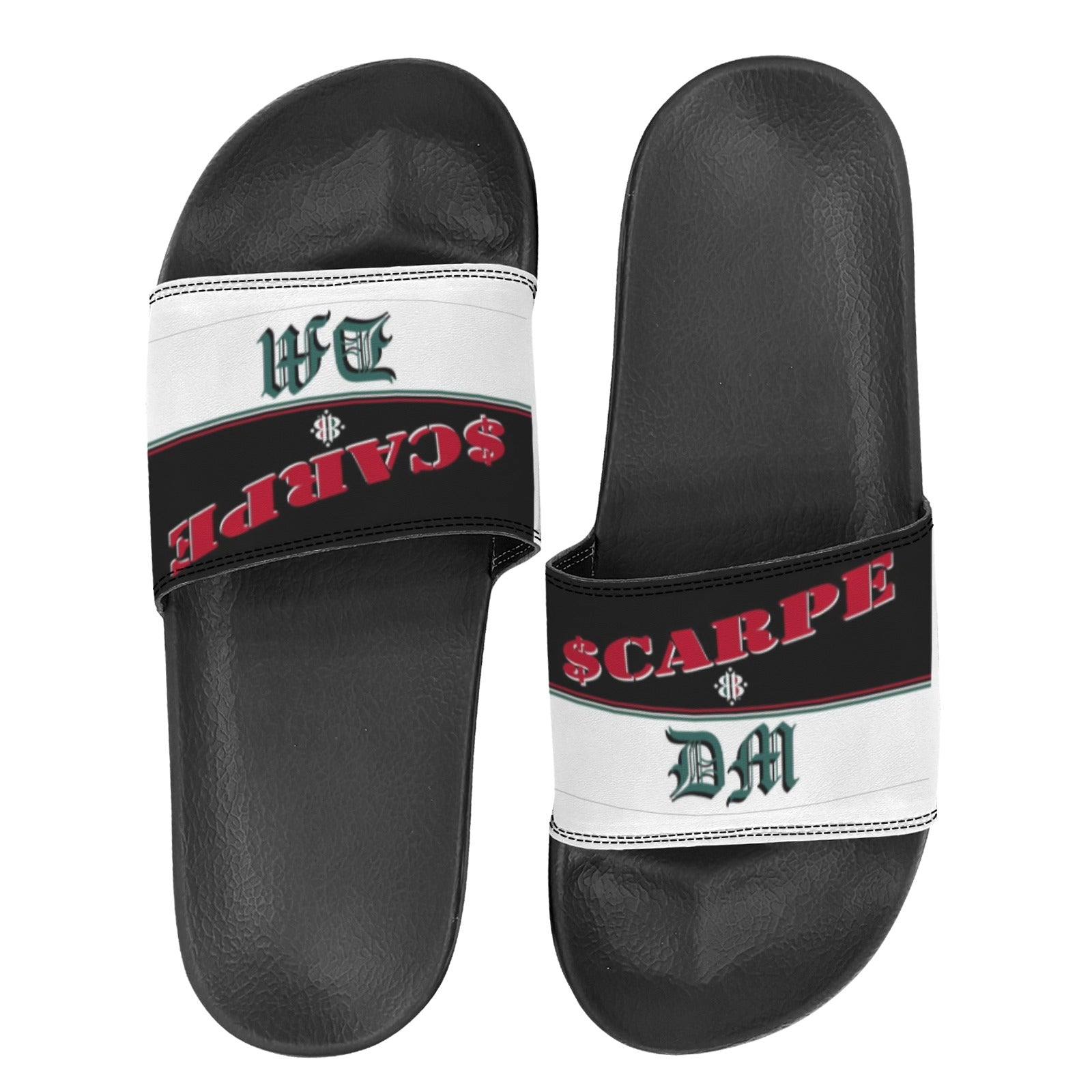 BOOJI ITALY SCARPE DM COLLECTION WOMEN'S BLACK SOLE SLIDES
