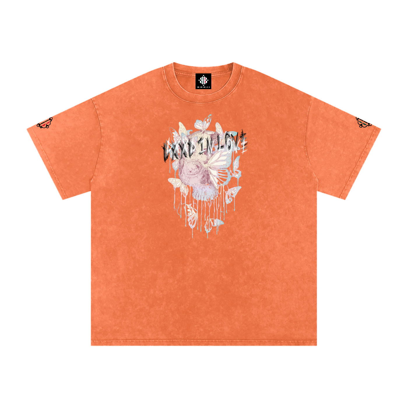 BOOJI ITALY DXXD IN LOVE BUTTERFLIES SNOW WASHED T-SHIRT