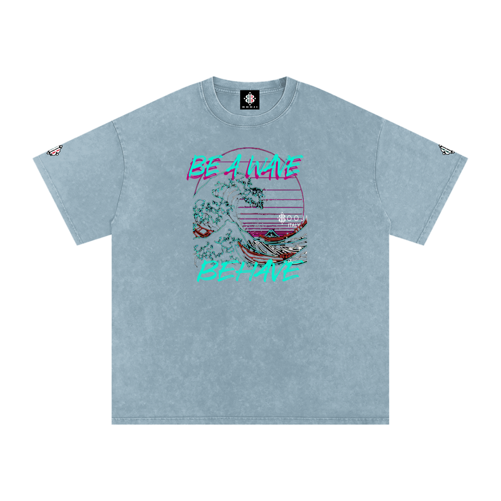 BOOJI ITALY BE A WAVE BEHAVE SNOW WASHED T-SHIRT