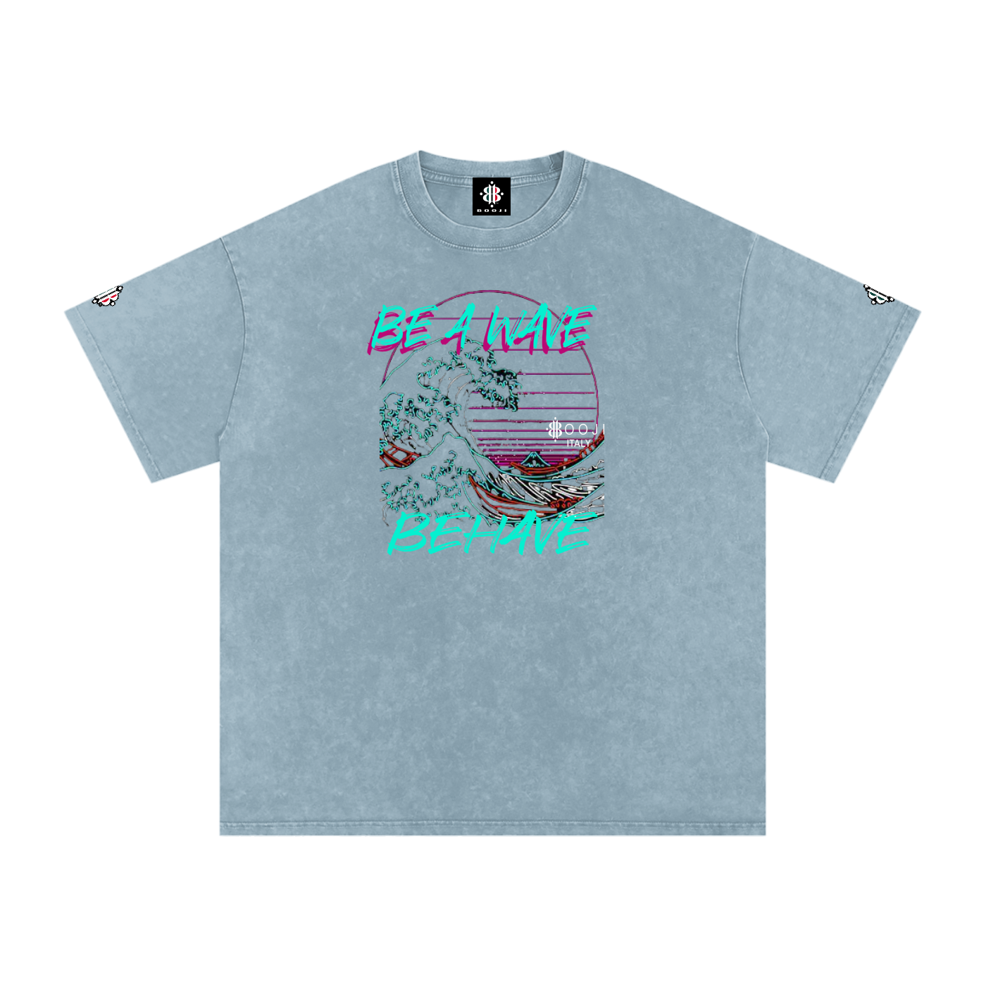 BOOJI ITALY BE A WAVE BEHAVE SNOW WASHED T-SHIRT