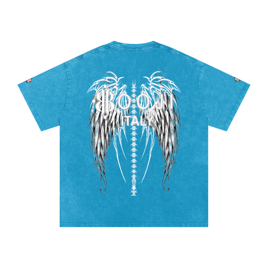 BOOJI ITALY "FLY DENIM MFR." SNOW WASHED T-SHIRT