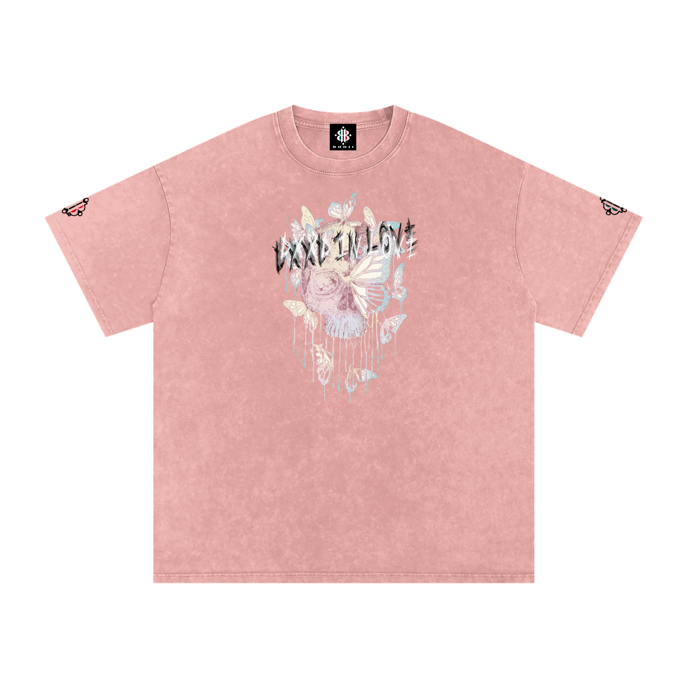 BOOJI ITALY DXXD IN LOVE BUTTERFLIES SNOW WASHED T-SHIRT