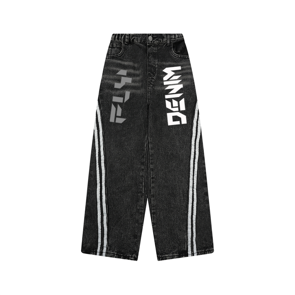 BOOJI ITALY FLY DENIM KID'S BLACK BAGGIE JEANS