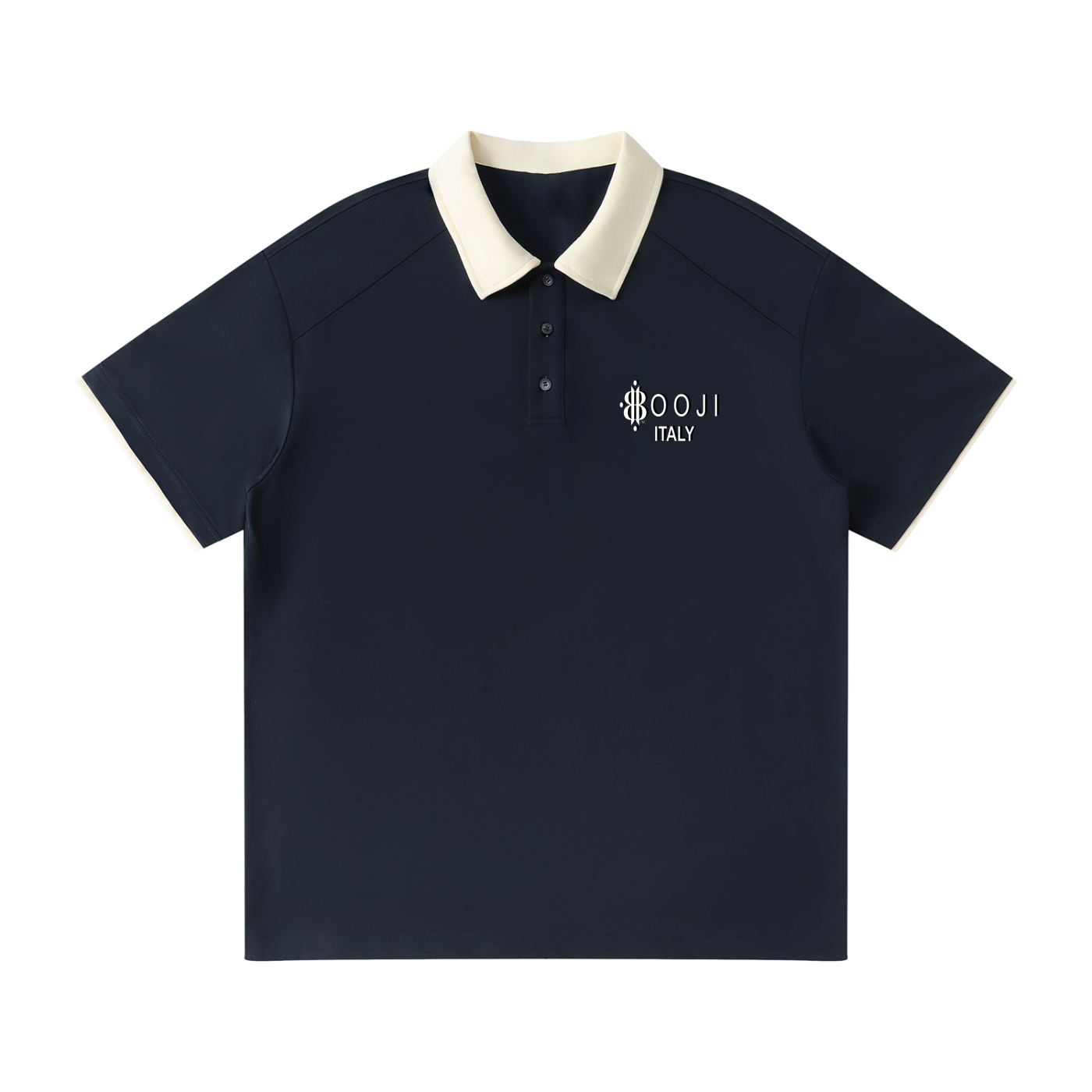 BOOJI ITALY "THORNSHARP" CONTRAST ACCENTED POLO SHIRT