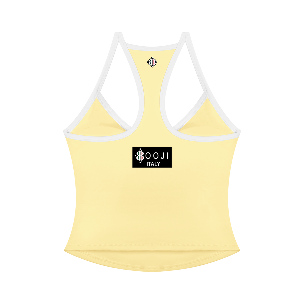 BOOJI ITALY 4 EVER $ LOGO WOMEN'S COLOR BLOCK YOGA TANK TOP