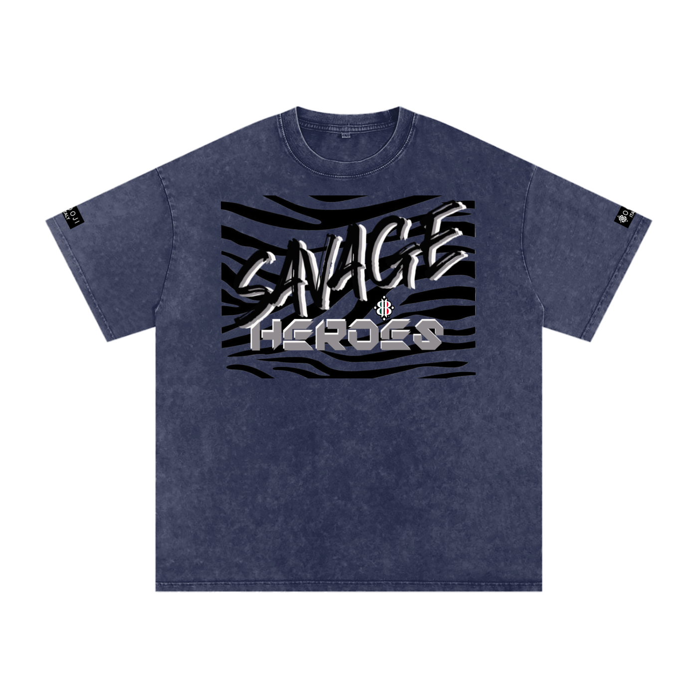 BOOJI ITALY "SAVAGE HEROES" SNOW WASHED T-SHIRT