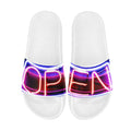 BOOJI ITALY OPEN SIGN COLLECTION WOMENS WHITE SOLE SLIDES