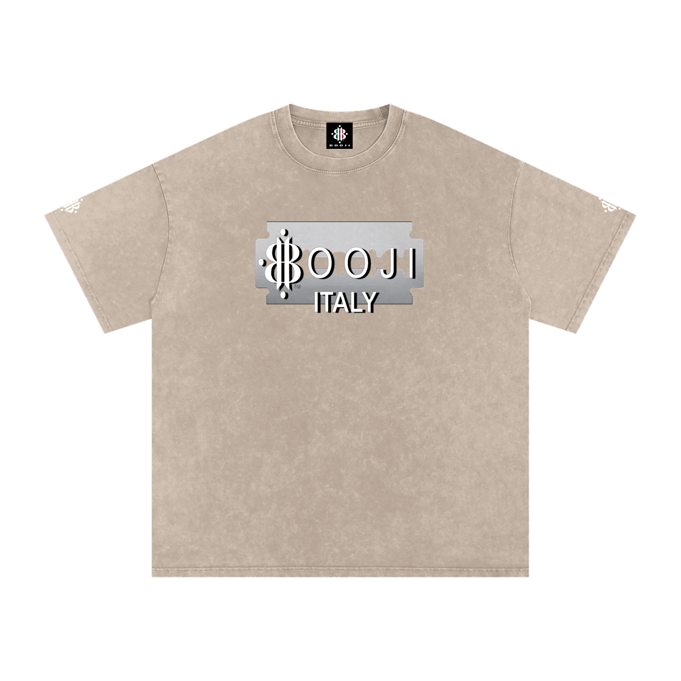 BOOJI ITALY SUPER POSITION COLLECTION RAZORS EDGE SNOW WASHED T-SHIRT