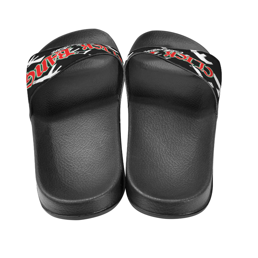 CLICK BANG COLLECTION WOMEN'S BLACK SOLE SLIDES