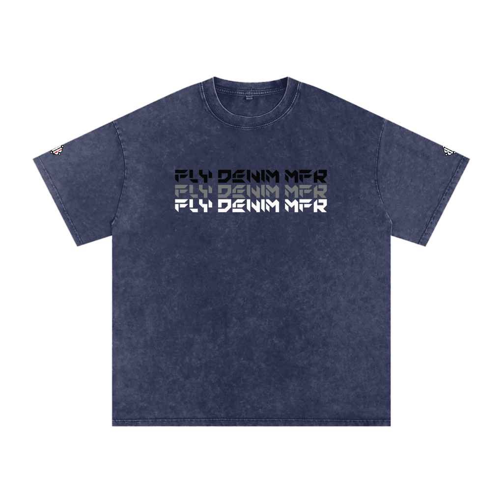BOOJI ITALY "FLY DENIM MFR." SNOW WASHED T-SHIRT