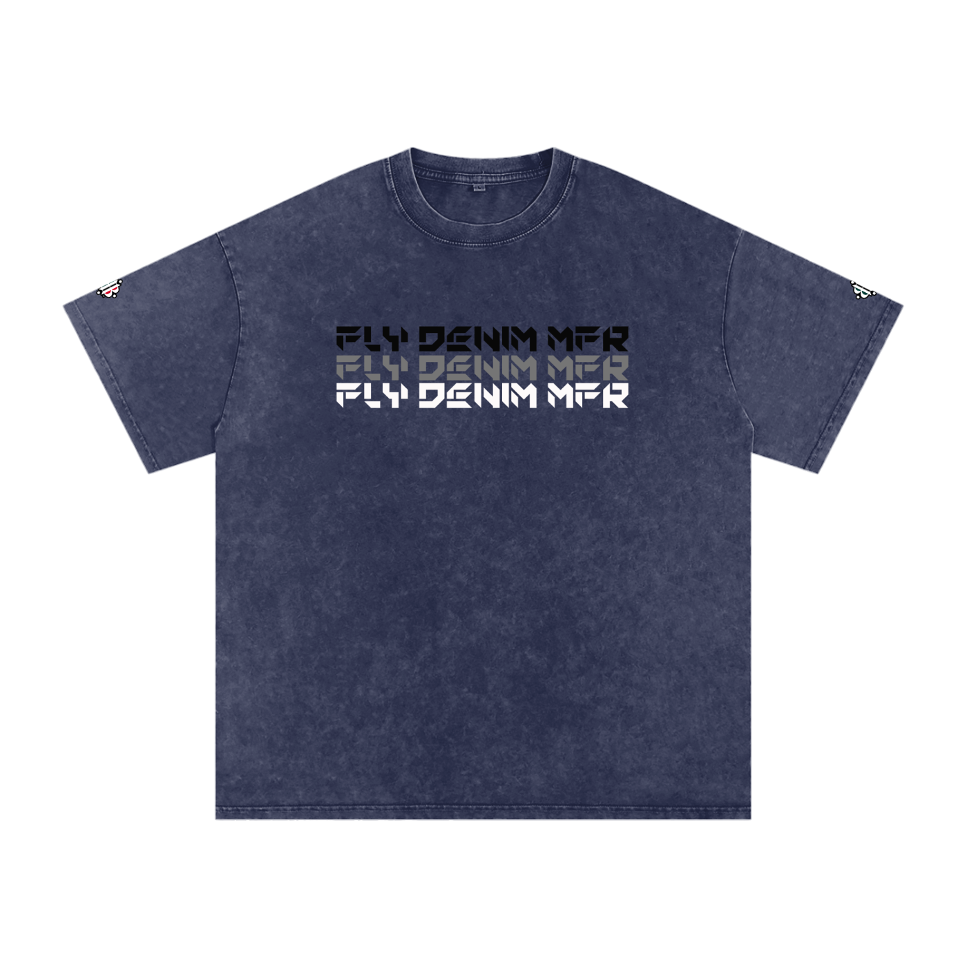 BOOJI ITALY "FLY DENIM MFR." SNOW WASHED T-SHIRT