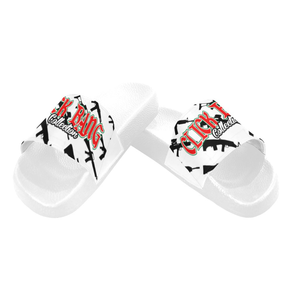 BOOJI ITALY CLICK BANG COLLECTION IN WHITE WOMEN'S WHITE SOLE SLIDES
