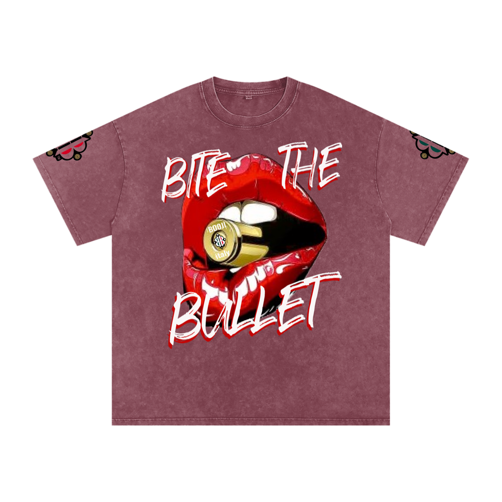 BOOJI ITALY "BITE THE BULLET" SNOW WASHED T-SHIRT