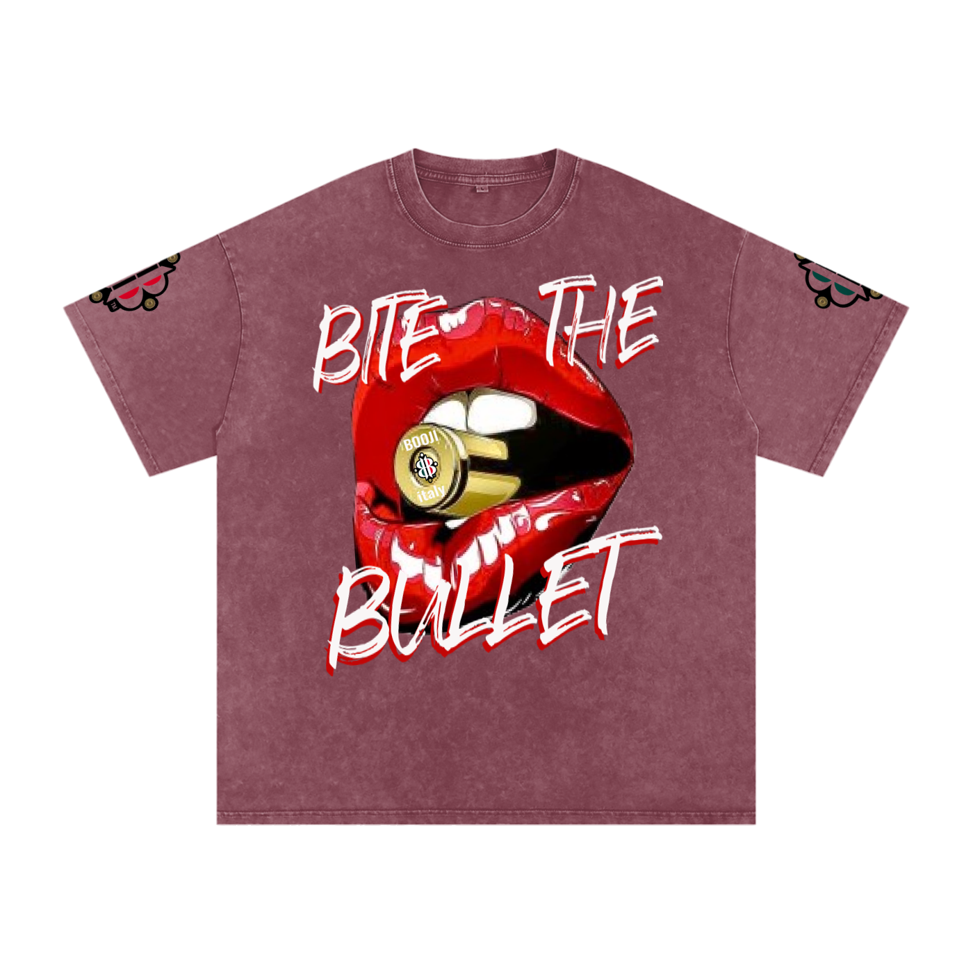 BOOJI ITALY "BITE THE BULLET" SNOW WASHED T-SHIRT