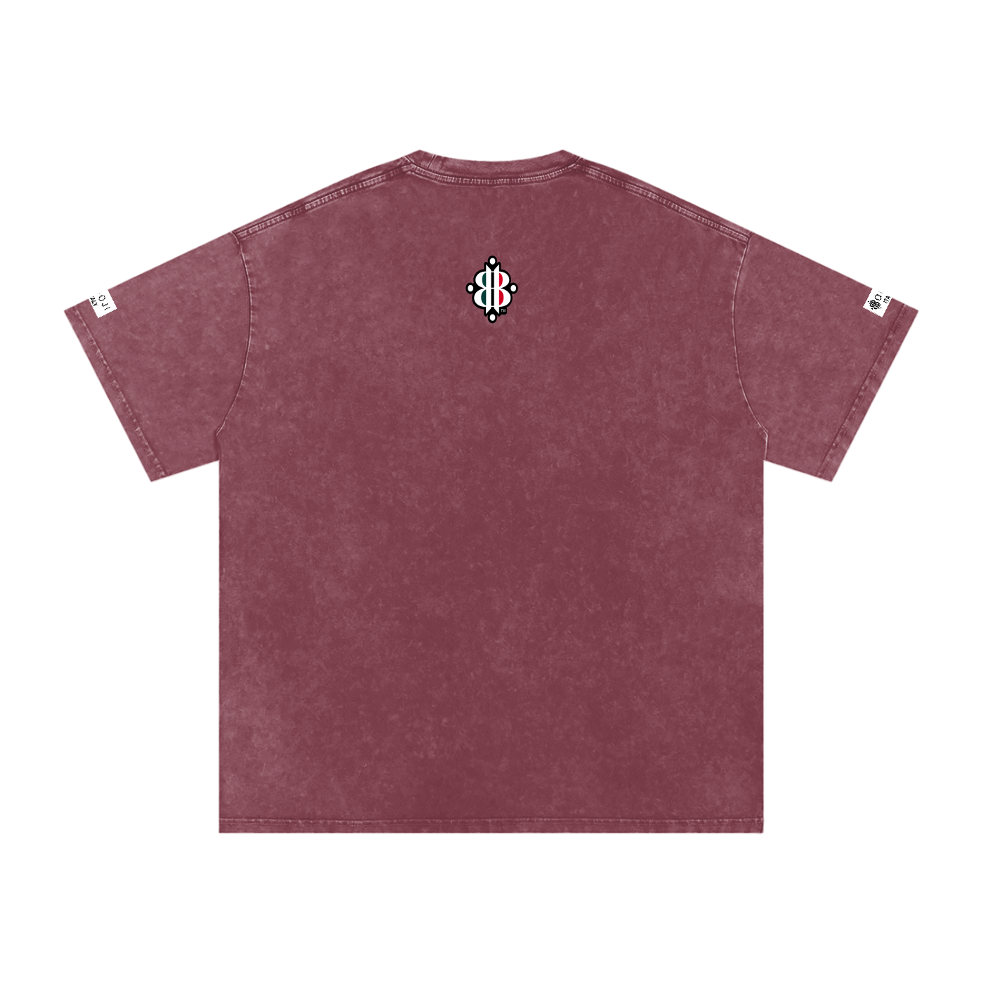 BOOJI ITALY ITALIAN FLAG BRAND LOGO SNOW WASHED T-SHIRT