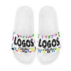 BOOJI ITALY LOGOS COLLECTION WOMEN'S WHITE SOLE SLIDES