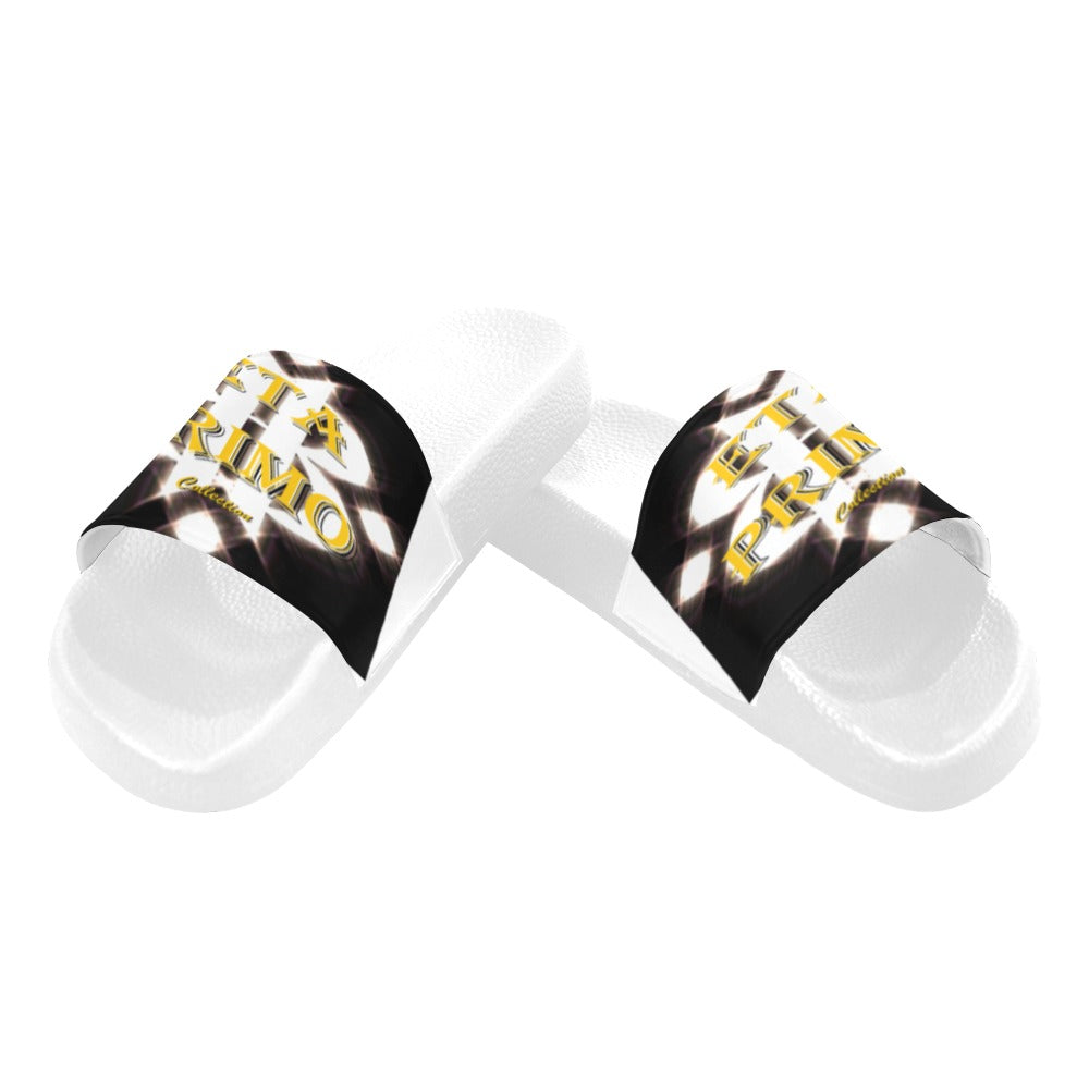 BOOJI ITALY ETA PRIMO COLLECTION LOGO WOMEN'S WHITE SOLE SLIDES