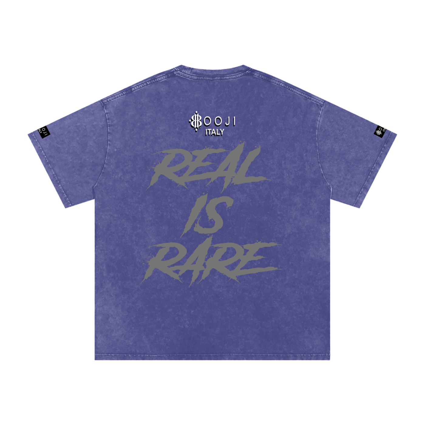 BOOJI ITALY "RICH SINNERS-REAL IS RARE" SNOW WASHED T-SHIRT