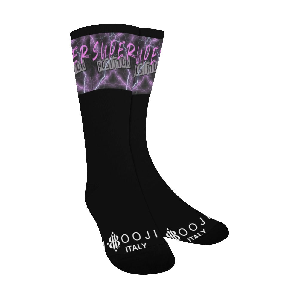 BOOJI ITALY SUPER POSITION COLLECTION MEN'S BLACK TUBE SOCKS