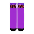 BOOJI ITALY OPEN SIGN COLLECTION WOMEN'S PURPLE CREW SOCKS