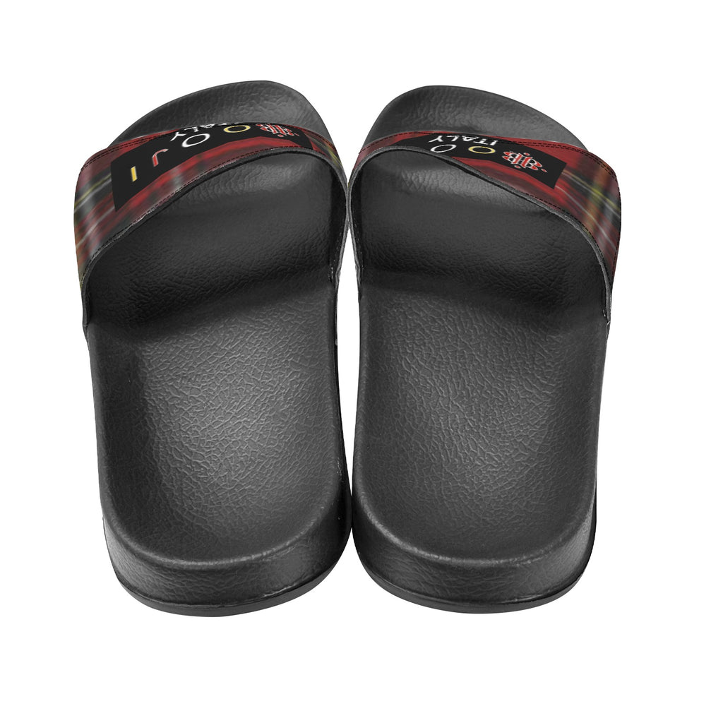 BOOJI ITALY ESCI'S COLLECTION WOMEN'S BLACK SOLE SLIDES