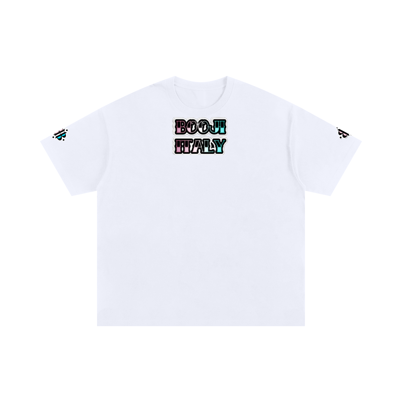 BOOJI ITALY STARS LOGO INVERTED OVERSIZED T-SHIRT