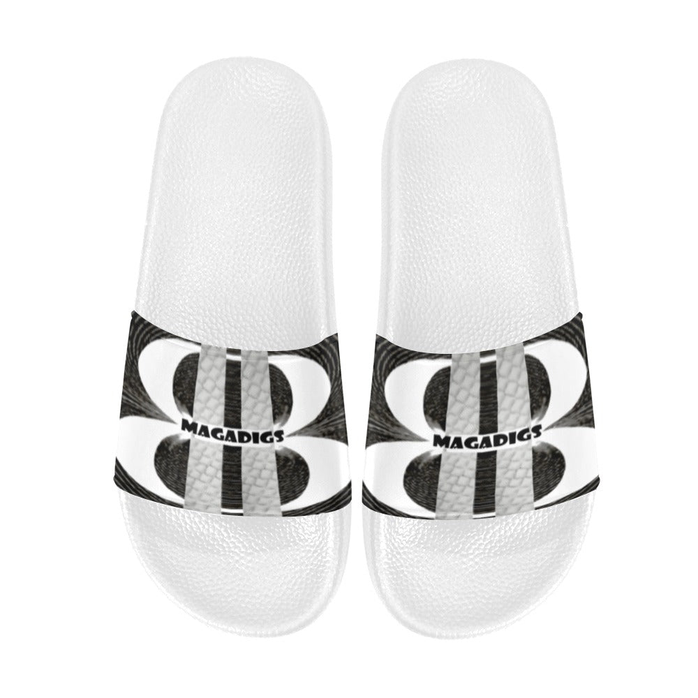 BOOJI ITALY MAGADIGS COLLECTION WOMEN'S WHITE SOLE SLIDES