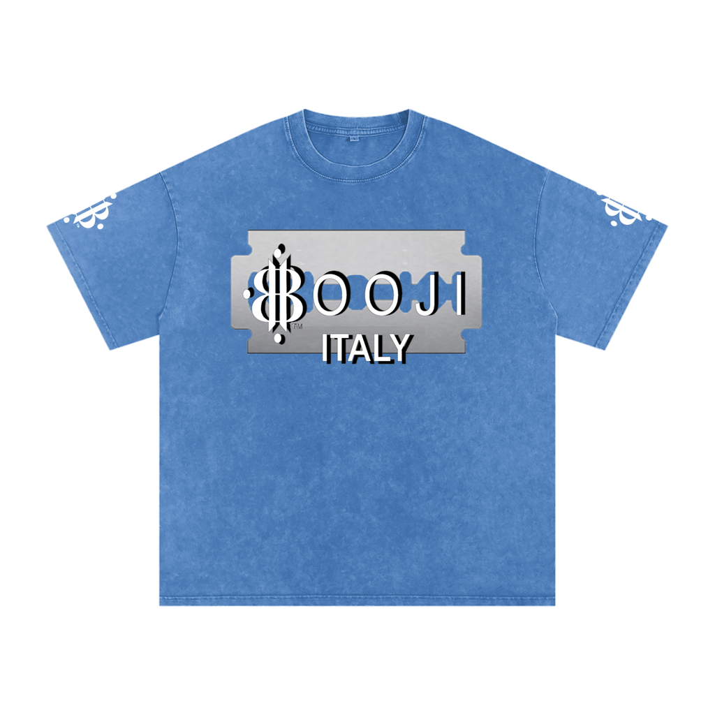 BOOJI ITALY SHARP "SUPER POSITION" LINE SNOW WASHED T-SHIRT