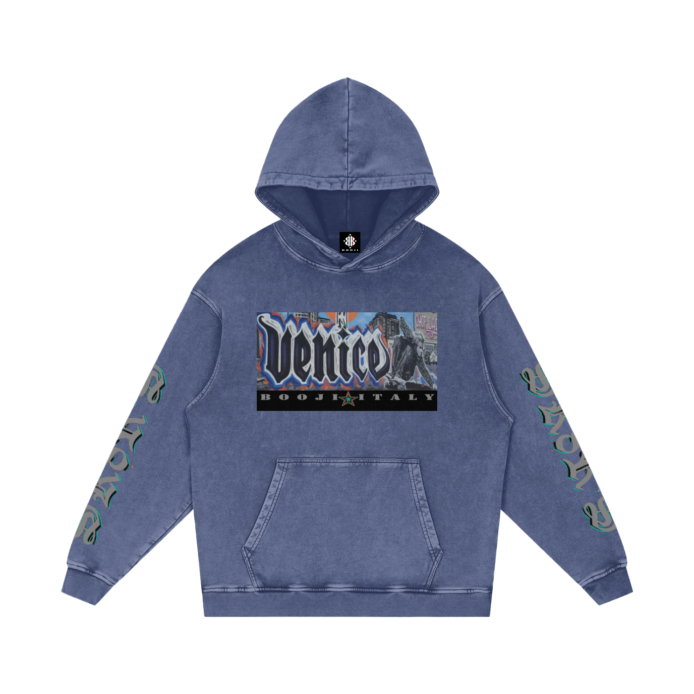 BOOJI ITALY SK8R'S COLLECTION SNOW WASHED COTTON HOODIE