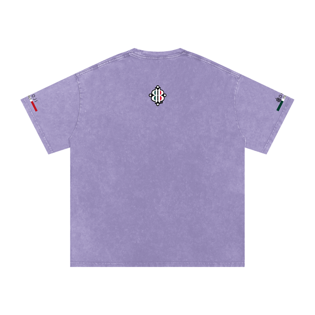 BOOJI ITALY ITALIAN FLAG 4 EVER $ LOGO SNOW WASHED T-SHIRT