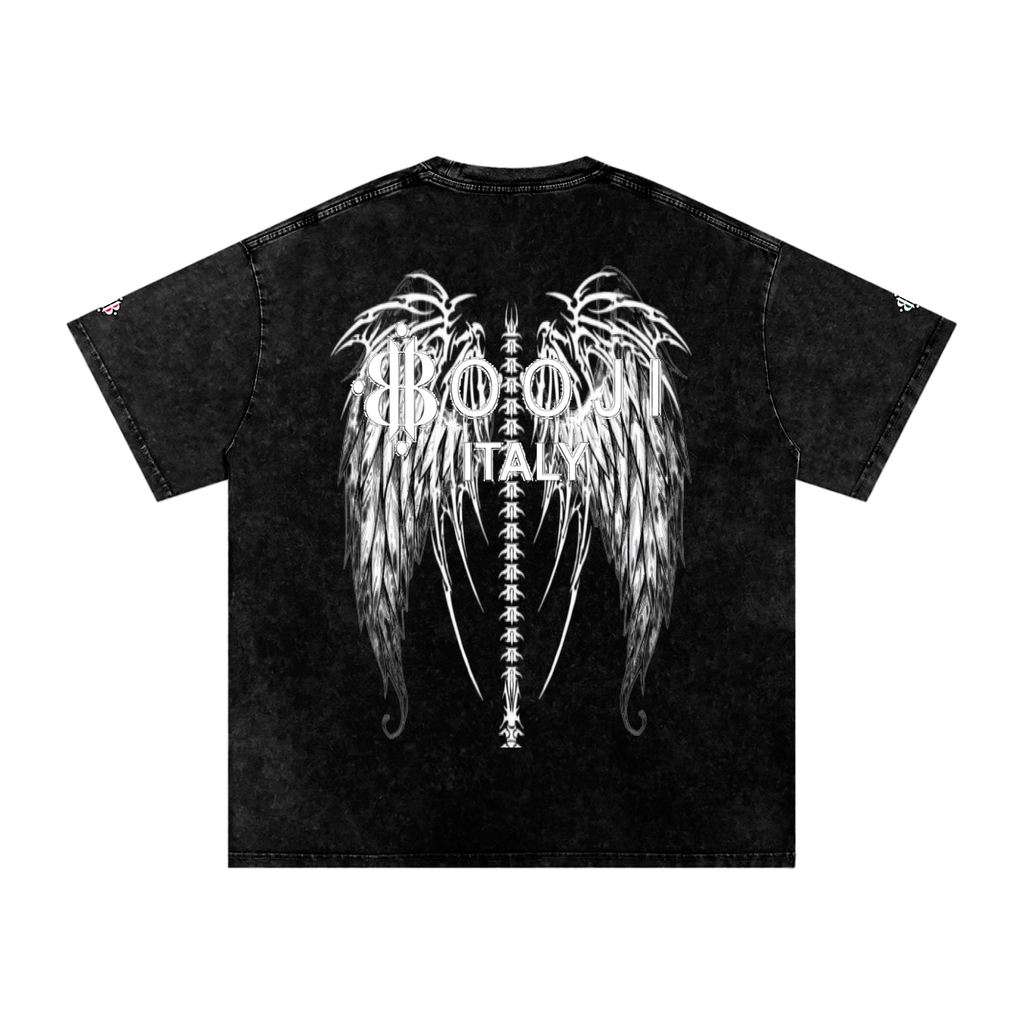 BOOJI ITALY "FLY DENIM MFR." SNOW WASHED T-SHIRT