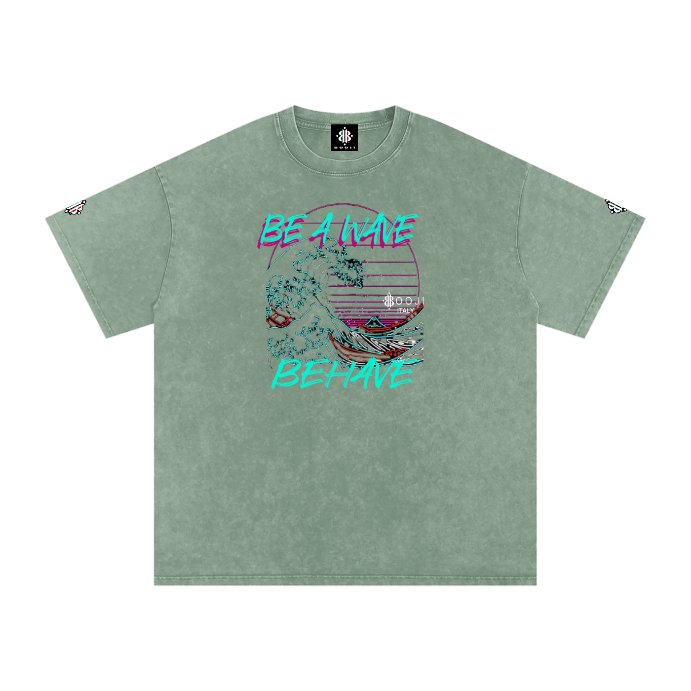 BOOJI ITALY BE A WAVE BEHAVE SNOW WASHED T-SHIRT