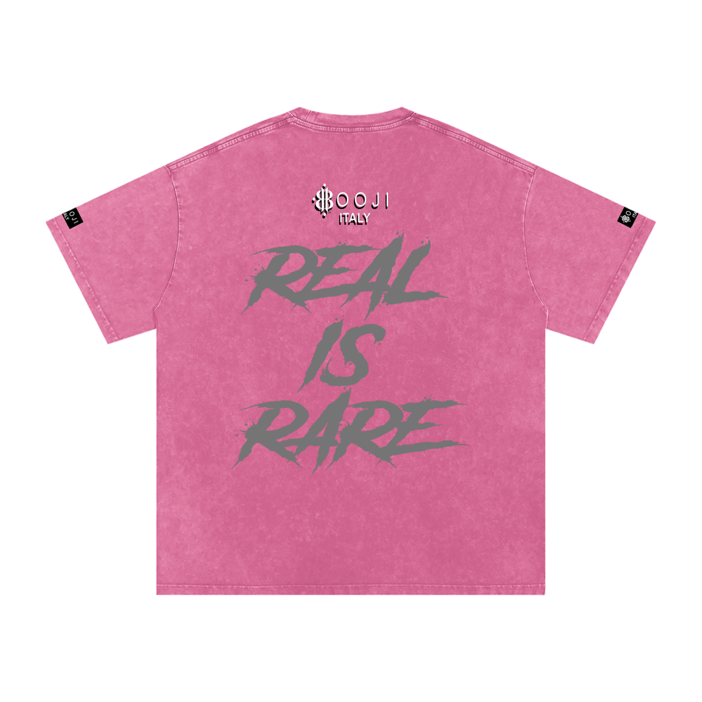BOOJI ITALY "RICH SINNERS-REAL IS RARE" SNOW WASHED T-SHIRT