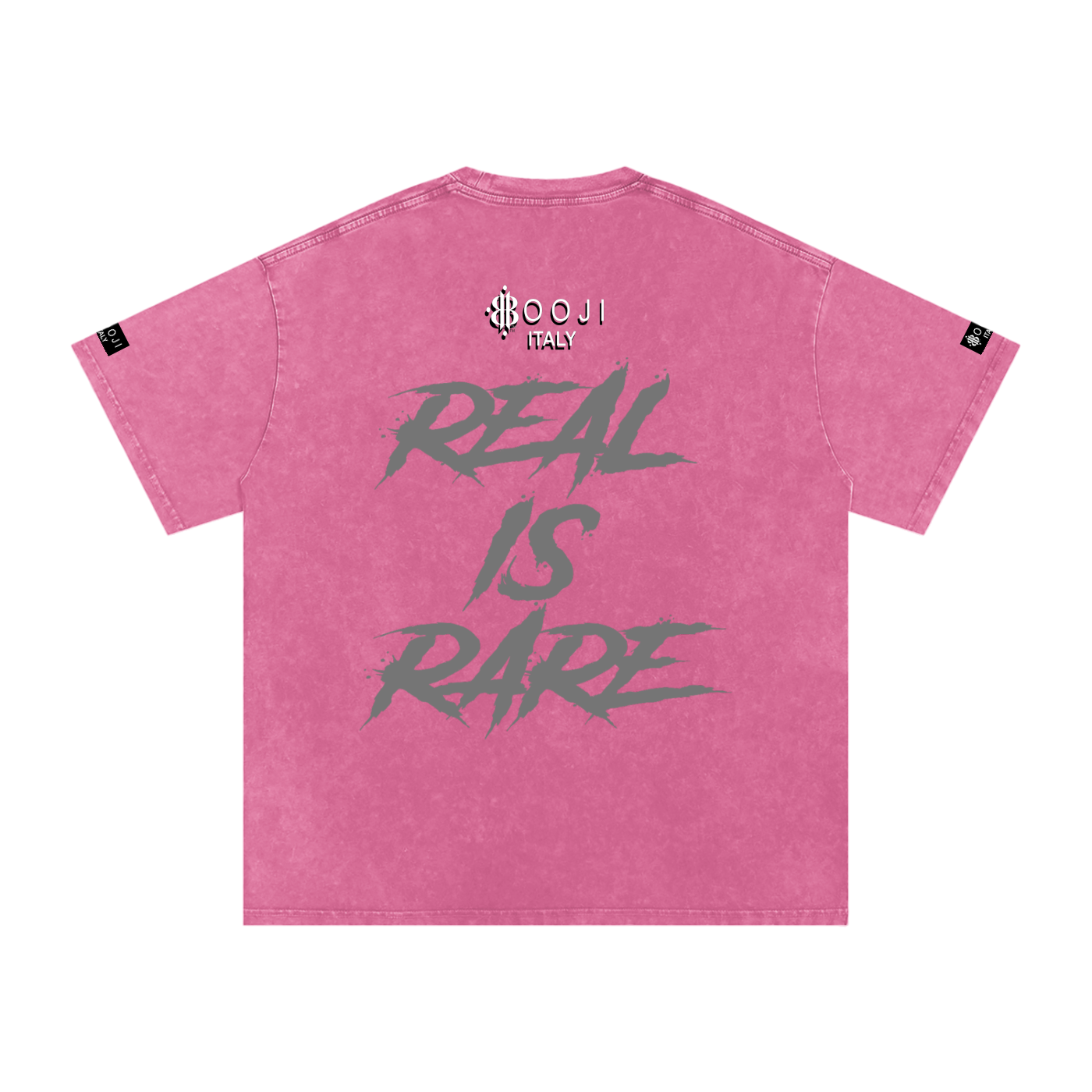 BOOJI ITALY "RICH SINNERS-REAL IS RARE" SNOW WASHED T-SHIRT