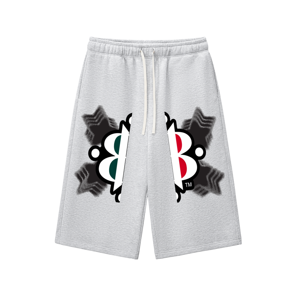 BOOJI ITALY STARS LOGO MULTIPLIED DRAWSTRING 3/4 SWEATSHORTS