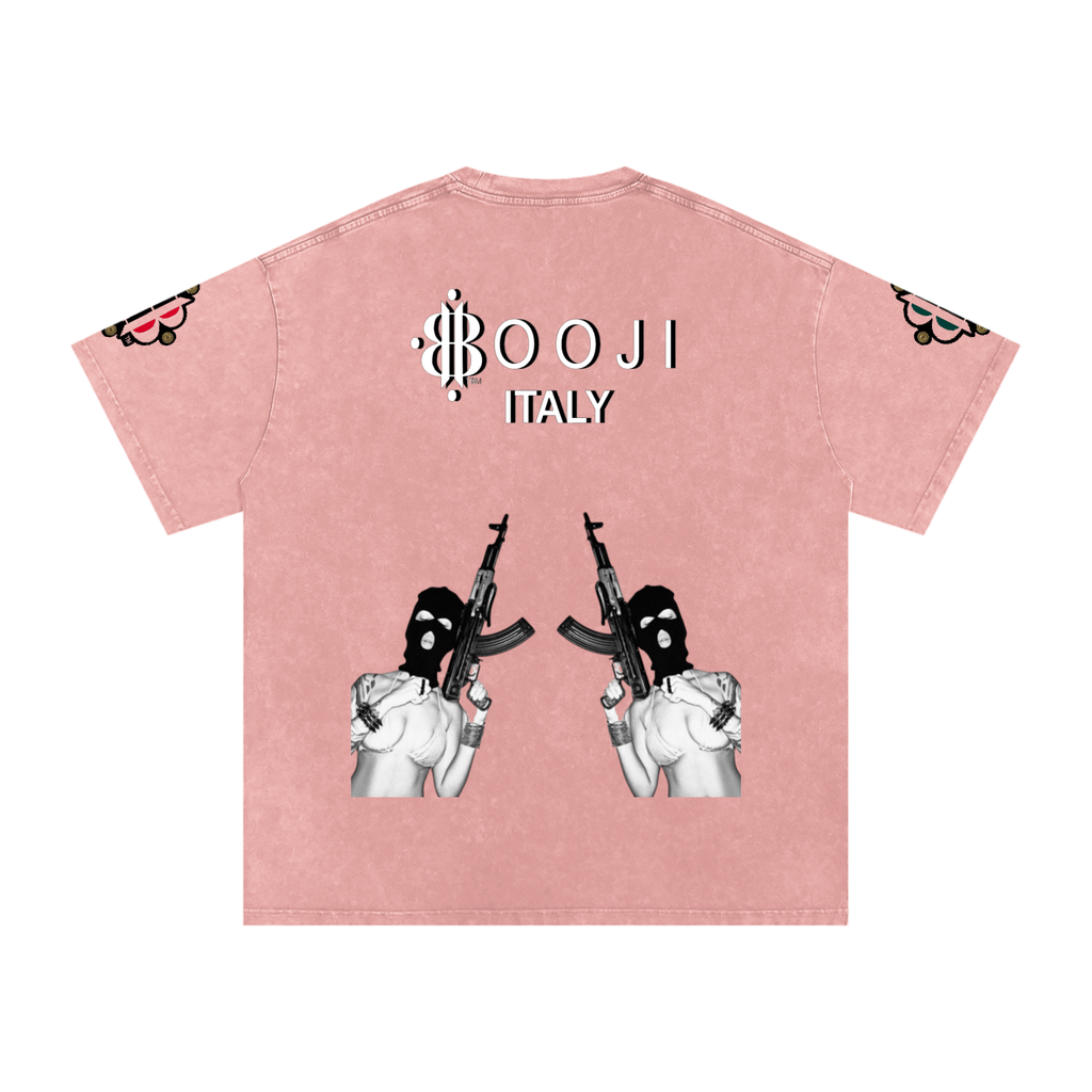 BOOJI ITALY BITE THA BULLET SNOW WASHED T-SHIRT