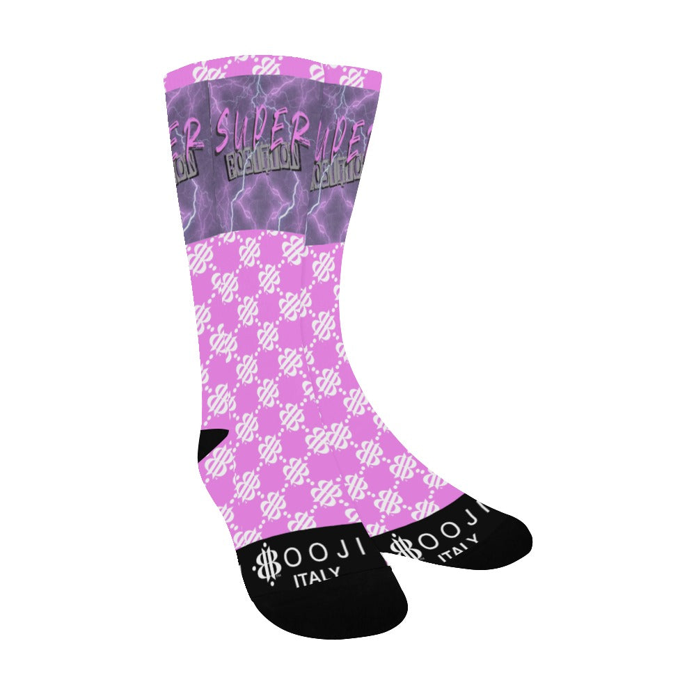 BOOJI ITALY SUPER POSITION COLLECTION MEN'S LOGO TUBE SOCKS PURPLE