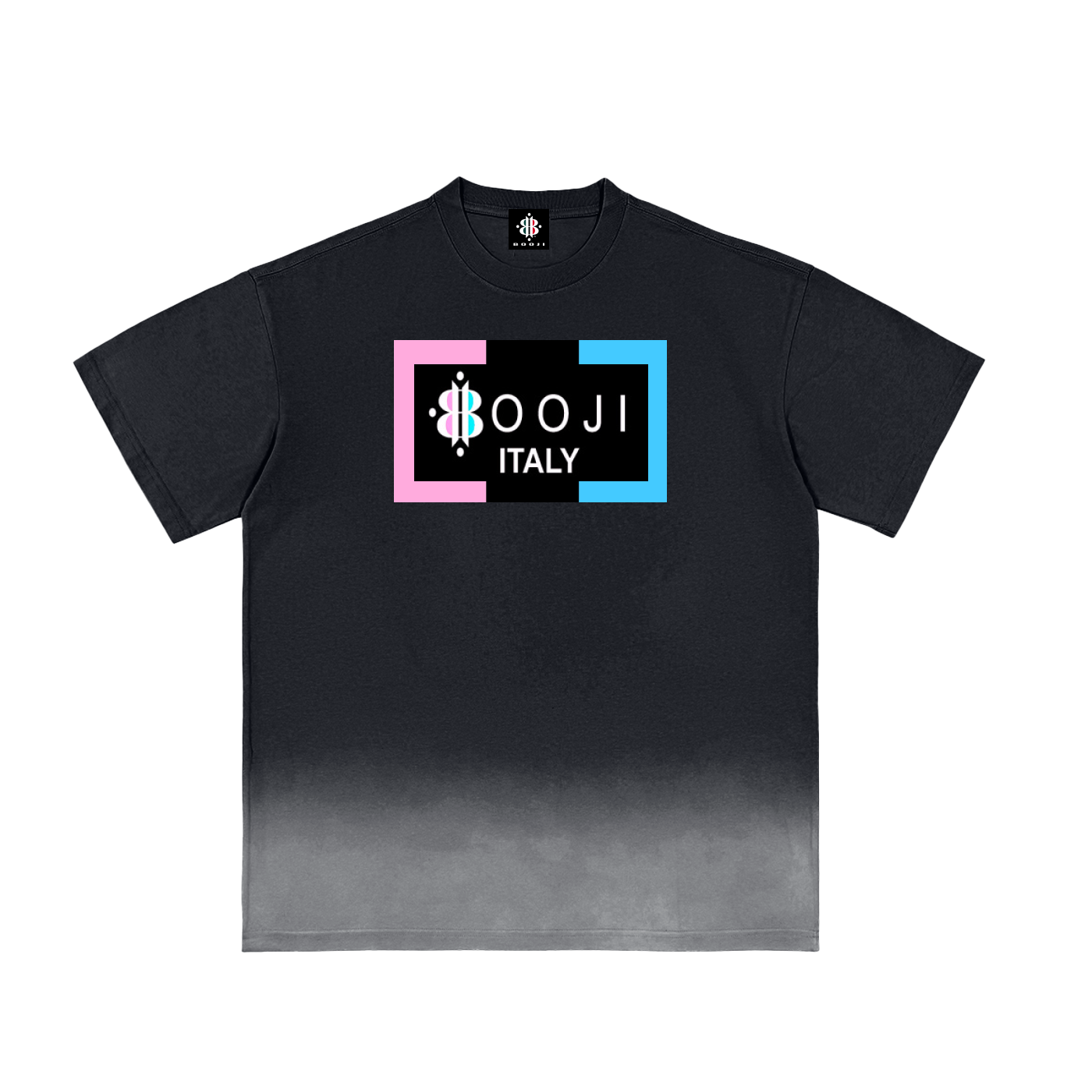 BOOJI ITALY INVERTED ITALIAN FLAG 4 EVER $ LOGO SUNFADED T-SHIRT