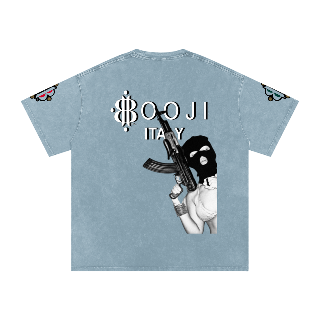 BOOJI ITALY "BITE THE BULLET" SNOW WASHED T-SHIRT