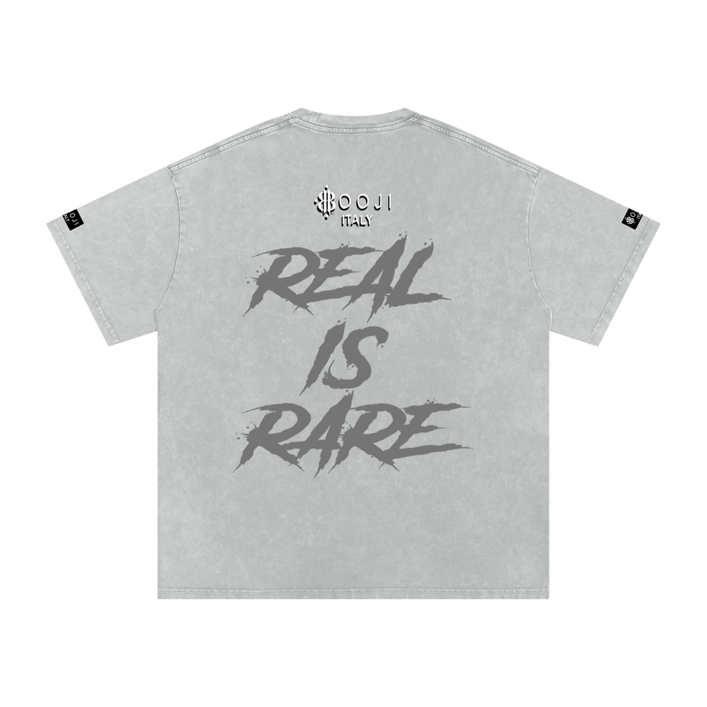 BOOJI ITALY "RICH SINNERS-REAL IS RARE" SNOW WASHED T-SHIRT