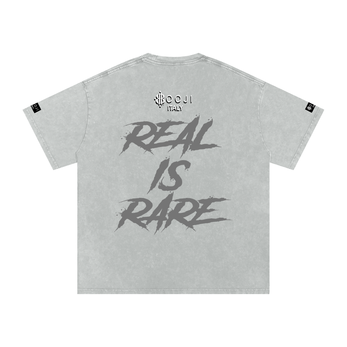 BOOJI ITALY "RICH SINNERS-REAL IS RARE" SNOW WASHED T-SHIRT