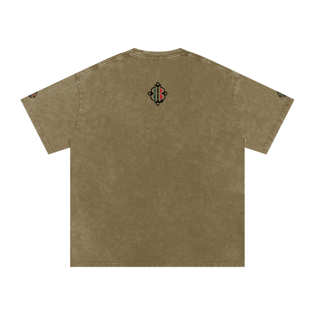 BOOJI ITALY 7 STARS 4 EVER $ LOGO SNOW WASHED T-SHIRT