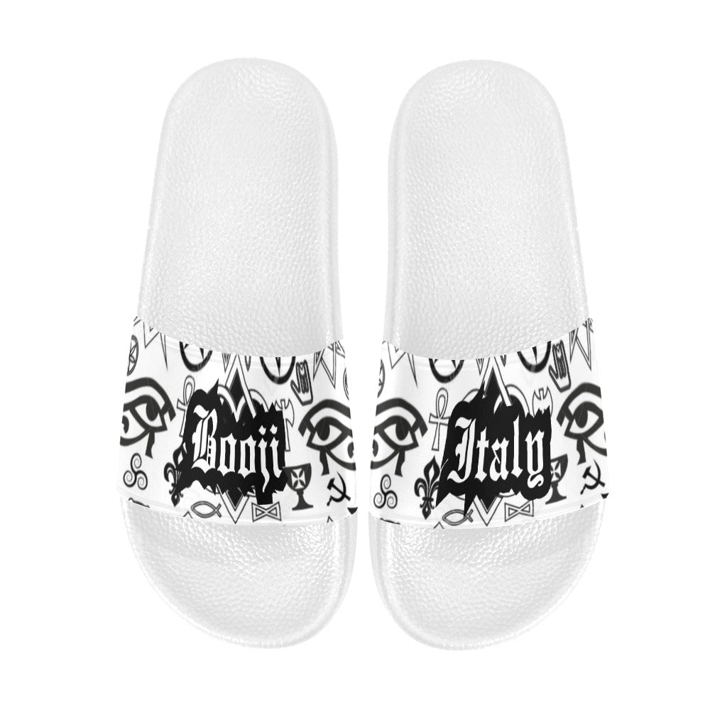 BOOJI ITALY SYMBOLS COLLECTION WHITE WOMEN'S WHITE SOLE SLIDES