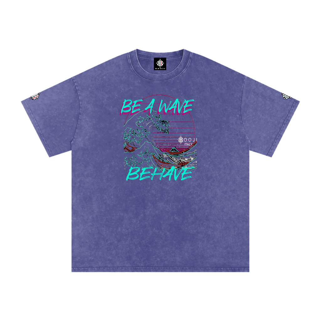 BOOJI ITALY BE A WAVE BEHAVE SNOW WASHED T-SHIRT