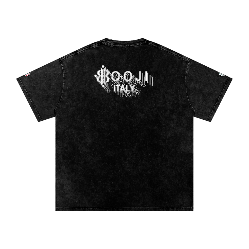 BOOJI ITALY "BE A WAVE, BEHAVE." SNOW WASHED T-SHIRT