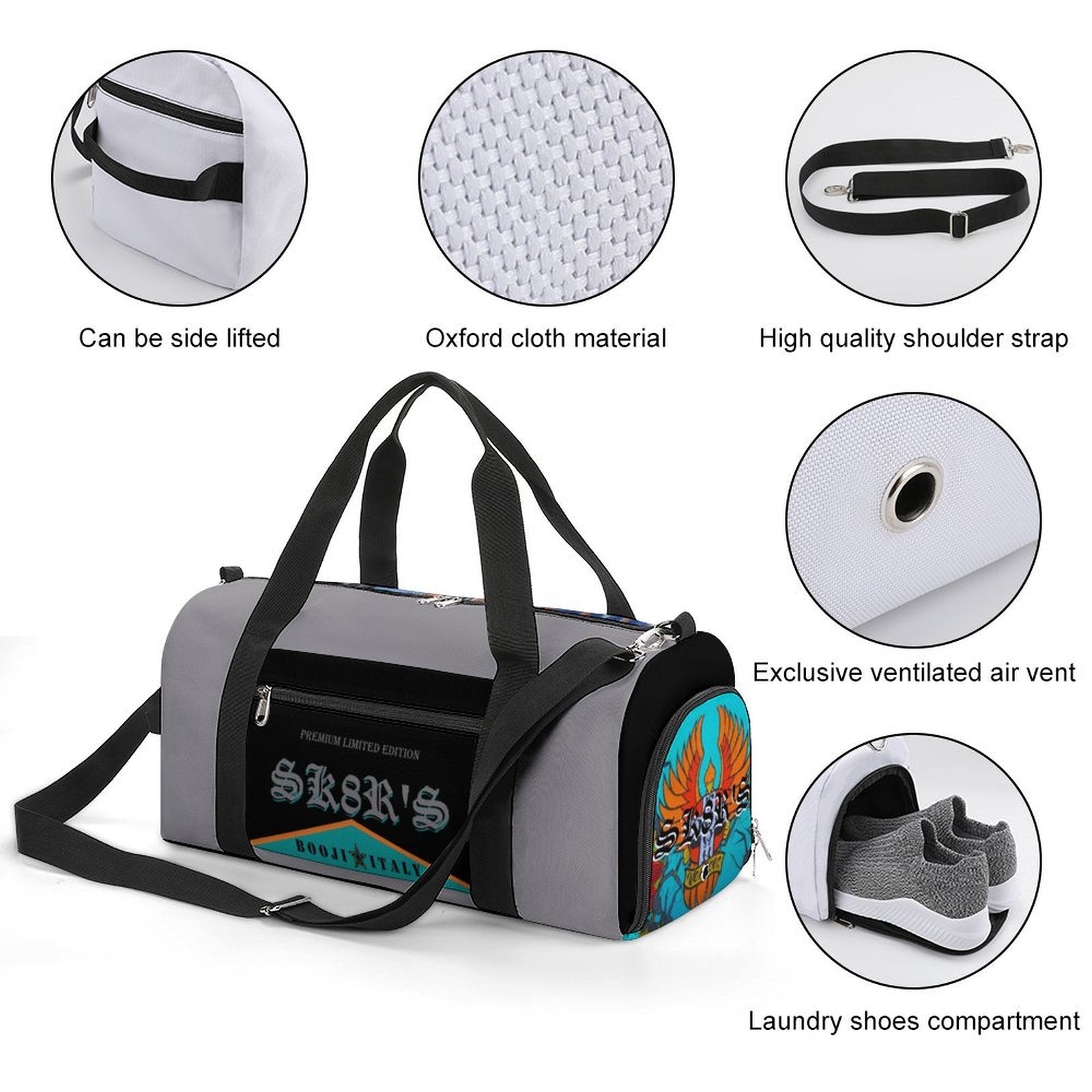 BOOJI ITALY SK8R'S COLLECTION DELUXE DUFFEL BAG