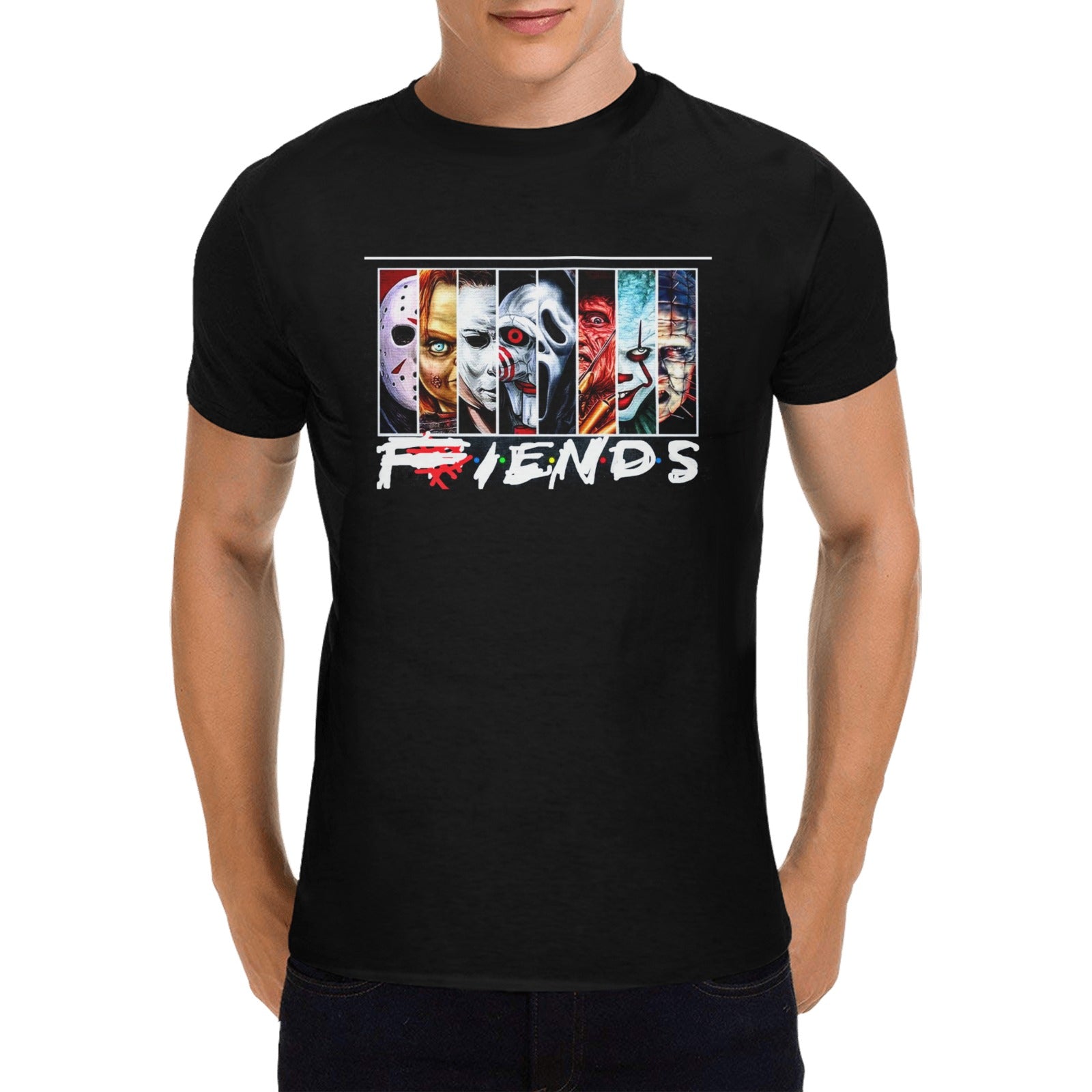 FIENDS TEE Classic Men's T-shirt (USA Size) (Model T02)